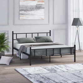 Hanah Home Akın Cama Doble Negra 160x200